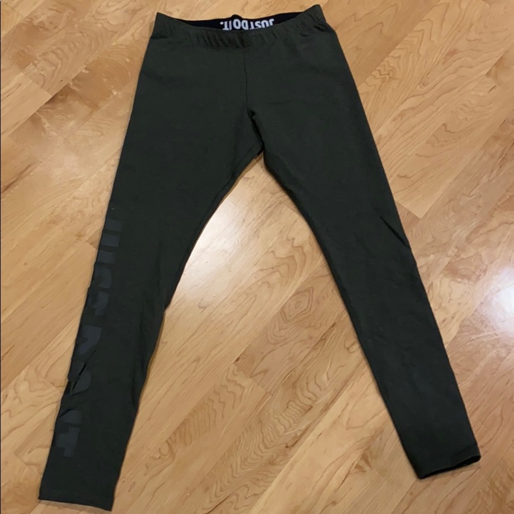 Army Green Nike Workout Leggings